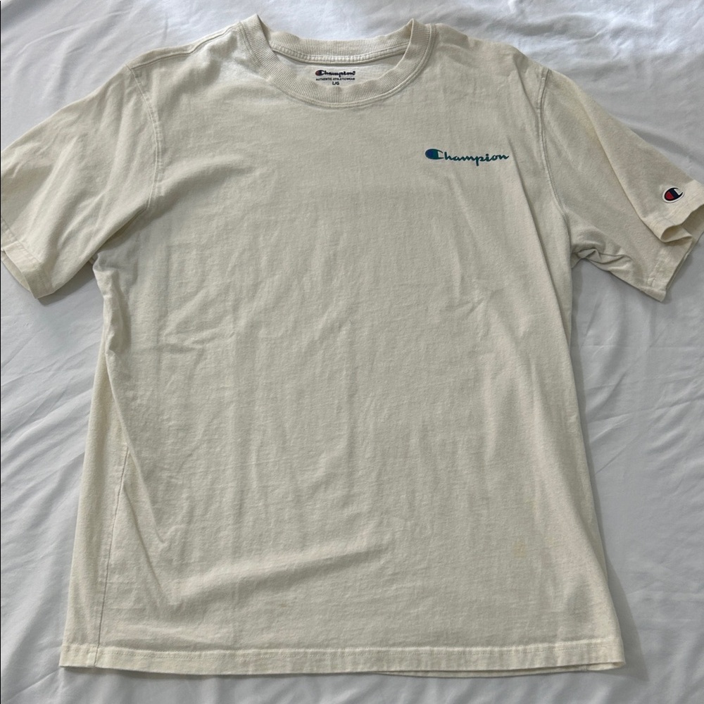 Champion Men's Short Sleeve Tee in Cream